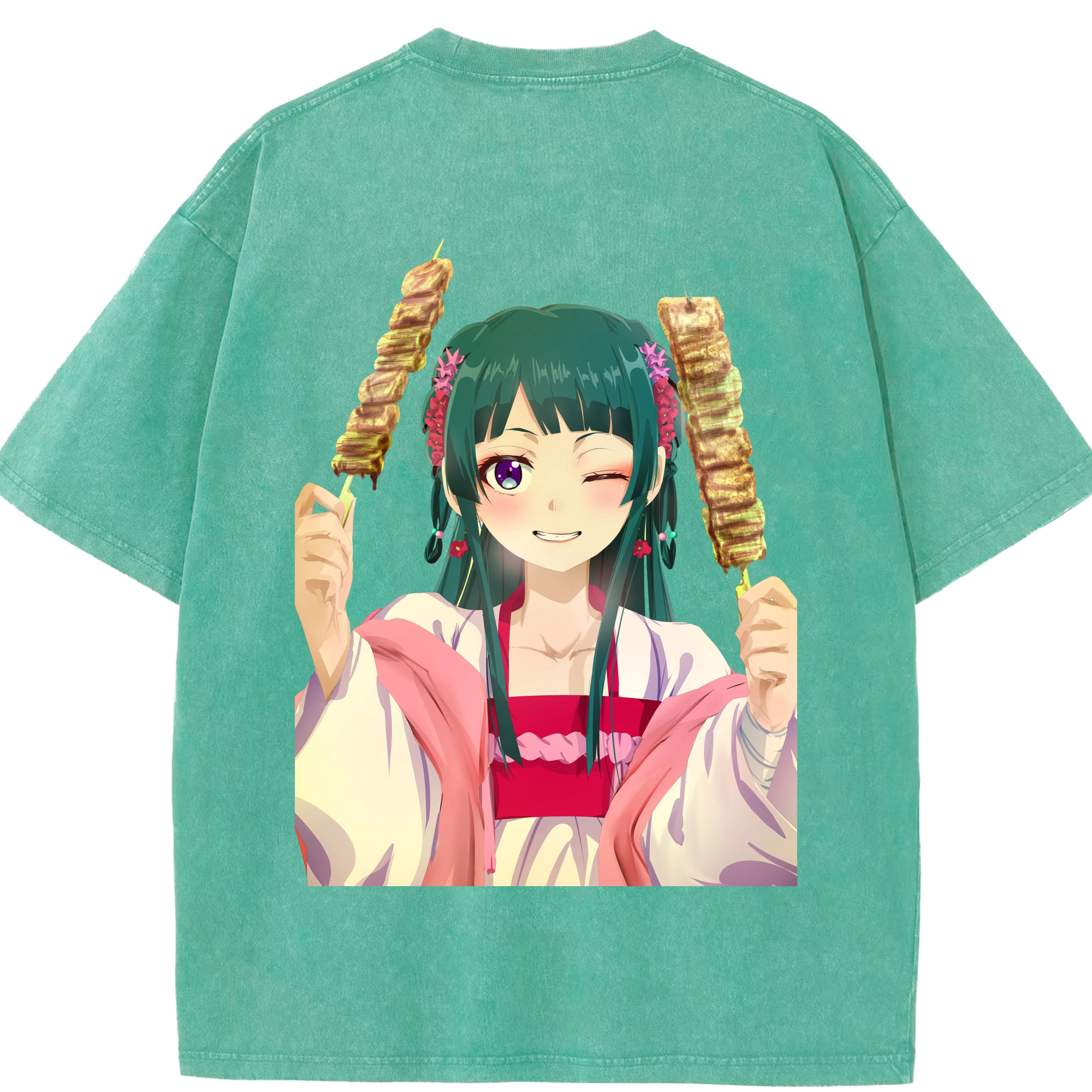 （画像用） 薬屋のひとりごと The Apothecary Diaries 綿100% ヴィンテージ風 半袖Tシャツ（背面プリント）